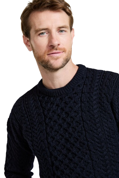 Aran Woollen Mills Traditional Aran 100% Merino Wool Sweater - A823