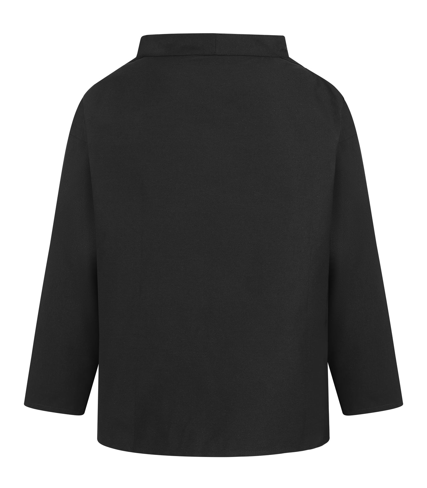 Yarmo Cotton Drill Fishermans Smock Round Neck, Black - SM01