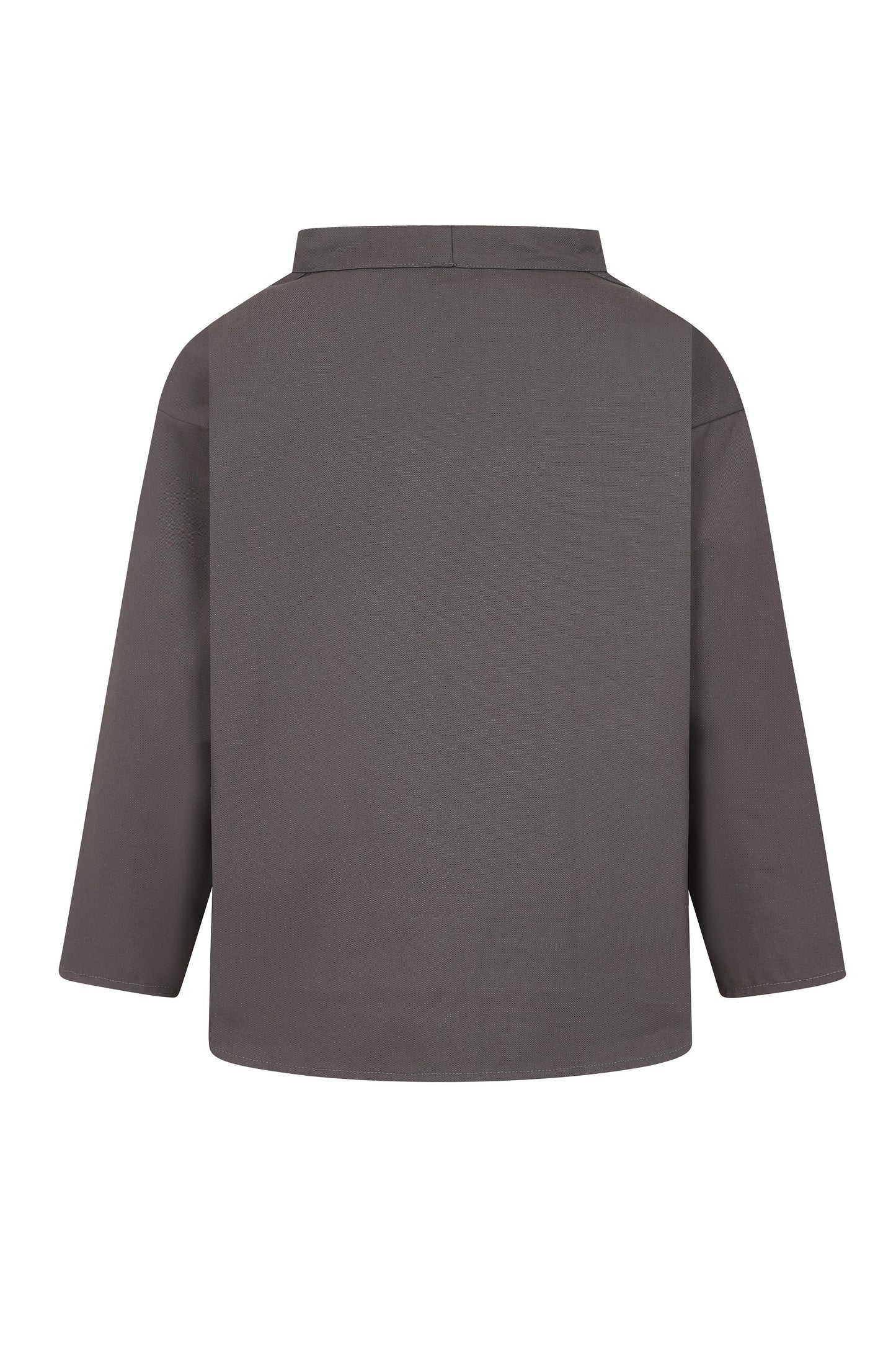 Yarmo Fishermans Sailcloth Cotton Smock Round Neck, Graphite Grey - SM0102