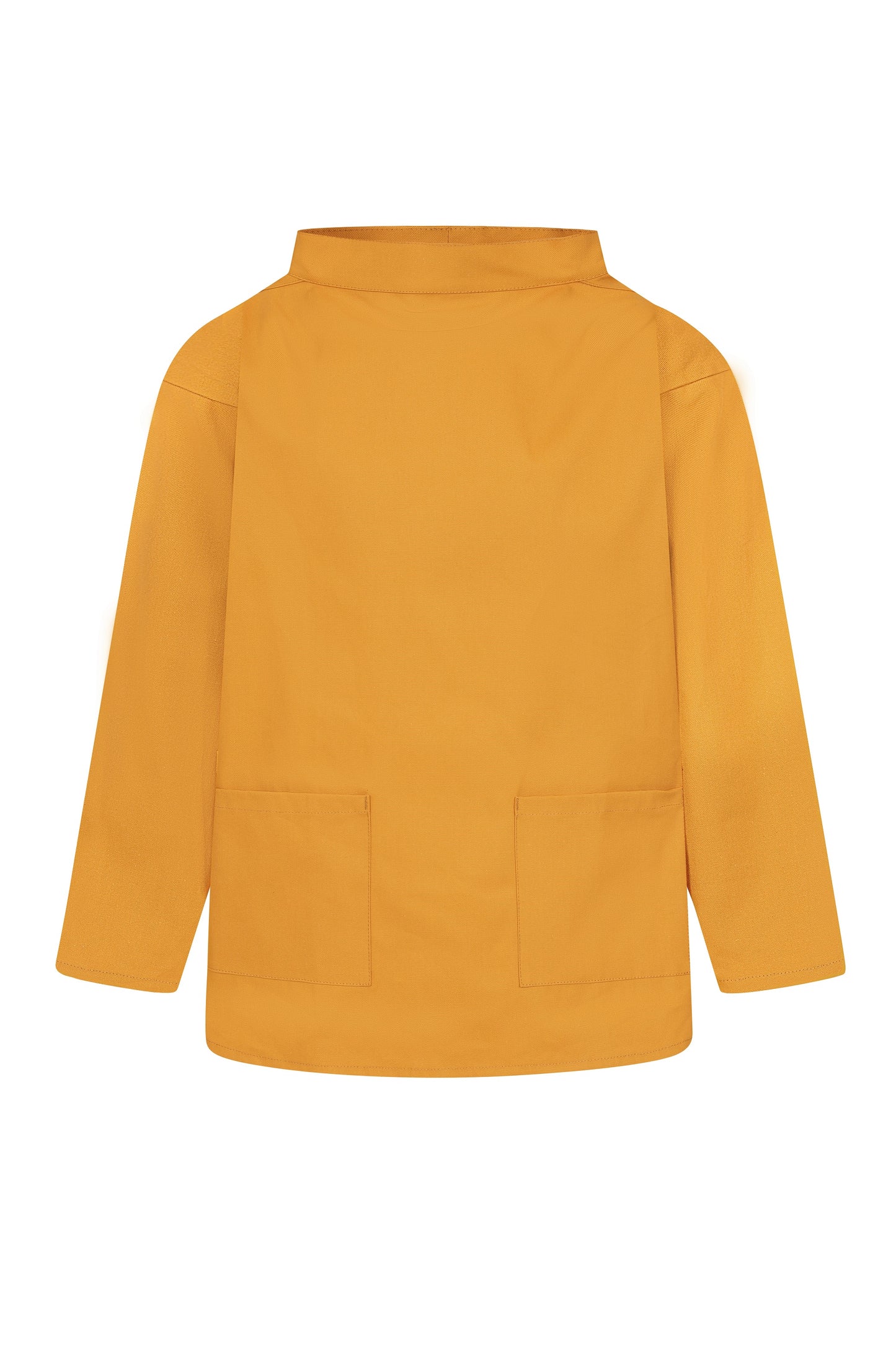 Yarmo Fishermans Sailcloth Cotton Smock Round Neck, Mustard - SM0102