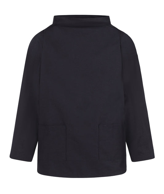 Yarmo Fishermans Sailcloth Cotton Smock Round Neck, Navy- SM0102
