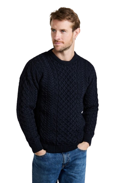 Aran Woollen Mills Traditional Aran 100% Merino Wool Sweater - A823