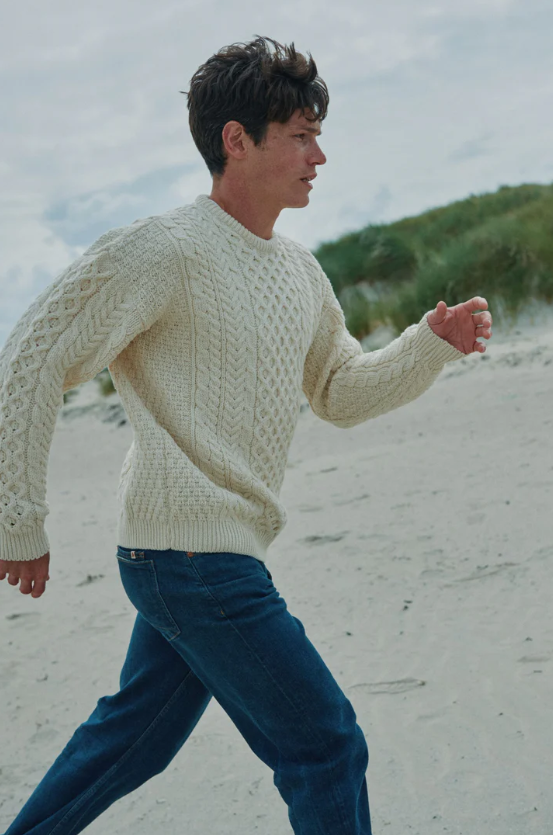 Aran Woollen Mills Traditional Aran 100% Merino Wool Sweater - A823
